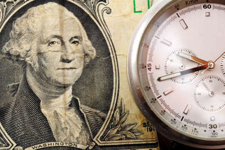 business success concept with watch and money                                    の写真素材