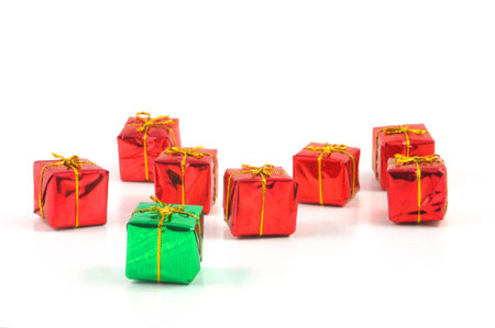 xmas or christmas present box isolated on white background
