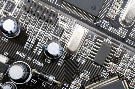 modern high tech computer electronics eqipment background