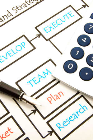 developing a new successful business plan for the company                                    の写真素材