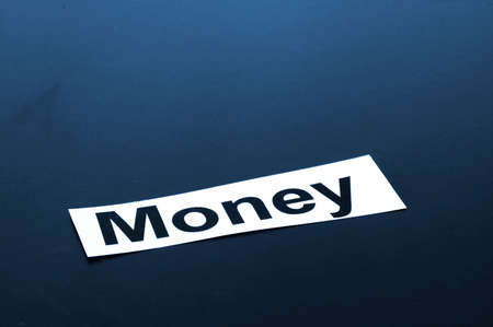 word money on sheet of paper showing success concept                                    の写真素材