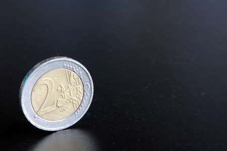 money or euro coin showing financial success conceptの写真素材