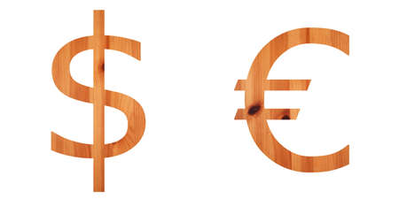 wooden alphabet with letters and numbers isolated on white backgroundの写真素材