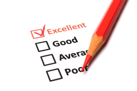 satisfaction survey showing marketing concept to improve sales