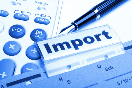 import word on business office folder showing internation trade or globalisation concept