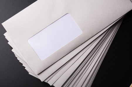 envelope and blank or empty copyspace for your text message