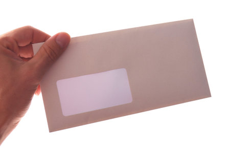 envelope and blank or empty copyspace for your text message