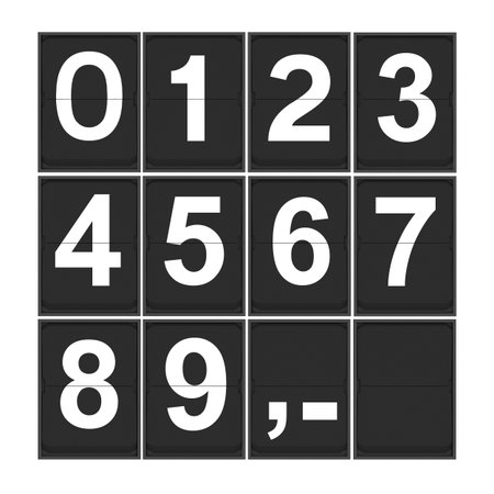 flip clock digits 