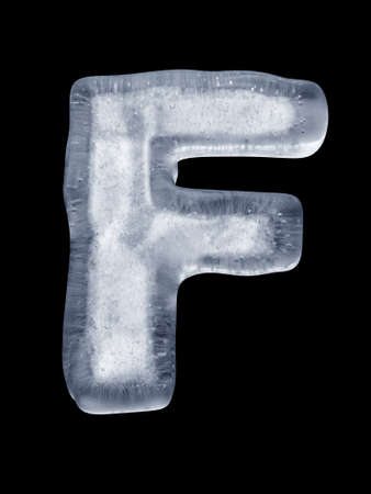 Ice Letter Fの写真素材