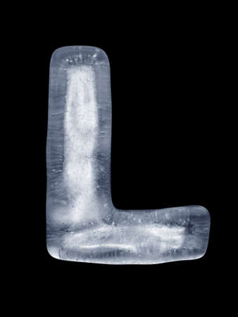 Ice Letter Lの写真素材
