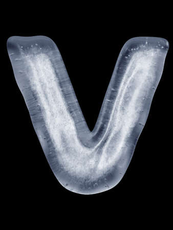 Ice Letter Vの写真素材