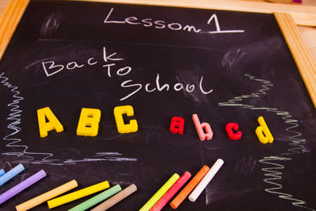 Exhibition of school. Back to schoolの写真素材