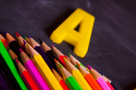 Exhibition of school. Back to schoolの写真素材