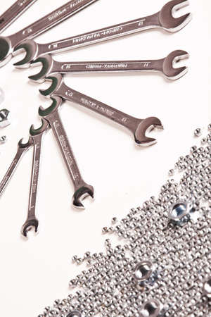 The keys and screws   の写真素材