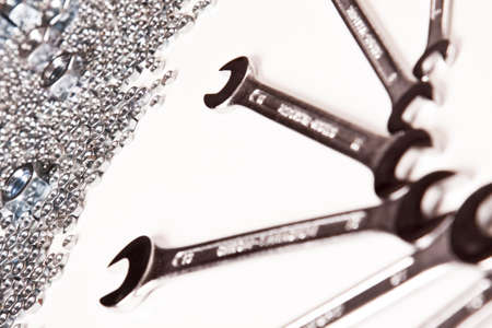 The keys and screws   の写真素材