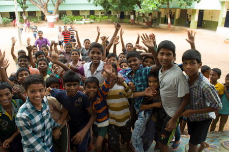 School boys enjoying Sunday