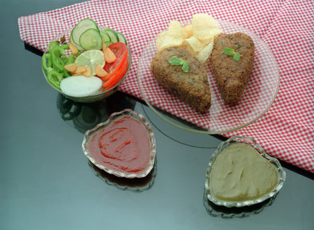 An evening snack potato cutlet