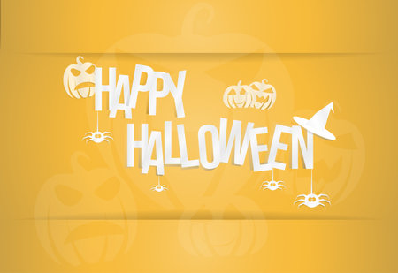 Halloween sale banner on flat design FVectorのイラスト素材