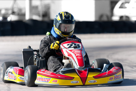 LAS VEGAS NEVADA - February 04: Go Kart race at the Las Vegas Speedway on May 12, 2008 in Las Vegas...
