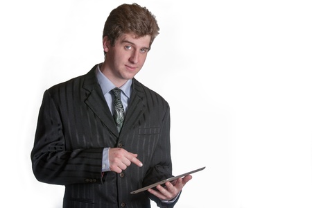 Young business man in suit and tieの写真素材