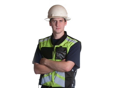 Construction Worker in safety jacketの写真素材