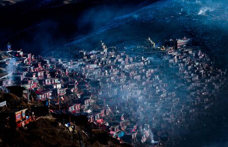 Seda Buddhist College in the morningの写真素材