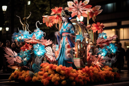 The Carnival at Basel (Basle - Switzerland) in the year 2015. The picture shows some costumed people.の素材