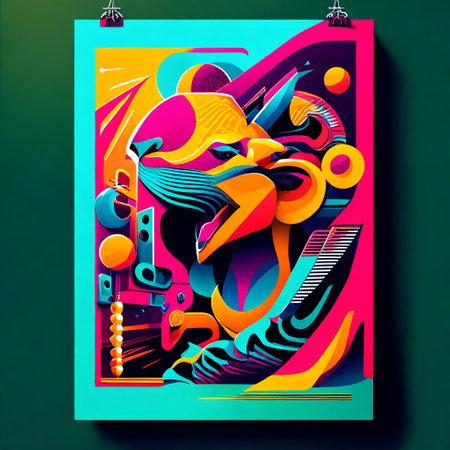 Memphis Style Pop Art Posterの素材