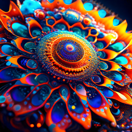 Kaleidoscope Pattern in Vibrant Colors and Intricate Detailsの素材