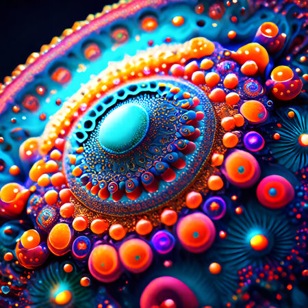 Kaleidoscope Pattern in Vibrant Colors and Intricate Detailsの素材