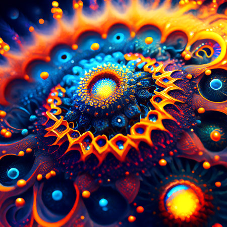 Kaleidoscope Pattern in Vibrant Colors and Intricate Detailsの素材