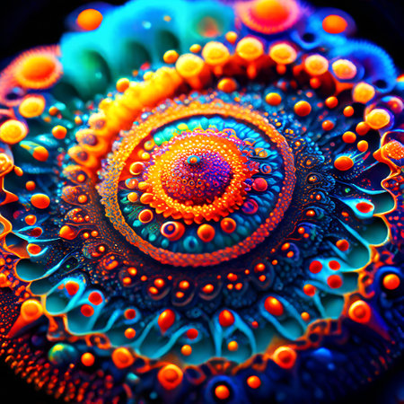 Kaleidoscope Pattern in Vibrant Colors and Intricate Detailsの素材