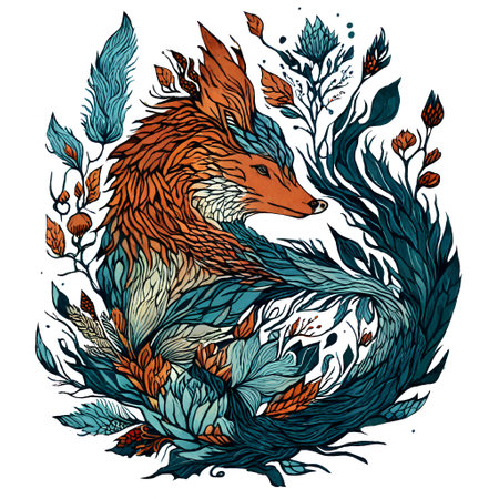 Whimsical Creature Illustration with Unique Patterns and Texturesの素材