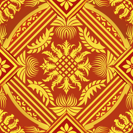 Seamless damask pattern. Vector illustration for your design.のイラスト素材