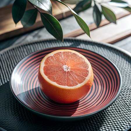 High-resolution image of a fresh orange. Perfect for food-related projects and healthy living concepts.の写真素材