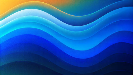 Abstract background with a grainy, colorful gradient in a wave pattern. Suitable for modern and...