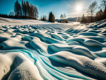 A close-up of abstract swirls in soft white and pale blue shades, creating a calming and ethereal...
