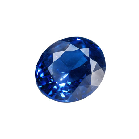 A close-up shot of a piece of sapphire ore isolated on a white background.の写真素材