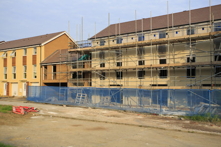 Construction of new houses in Bristol, UK