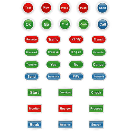 Buttons  for the Internet, on-lineのイラスト素材