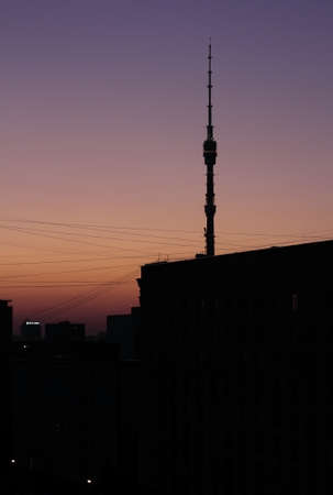 sunset in the cityの写真素材
