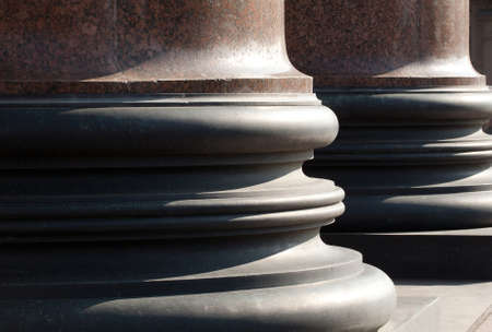 Base a large ancient marble columnの写真素材