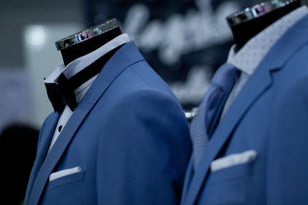 beautiful elegant jacket on a mannequin for stylish and fashionable menの写真素材