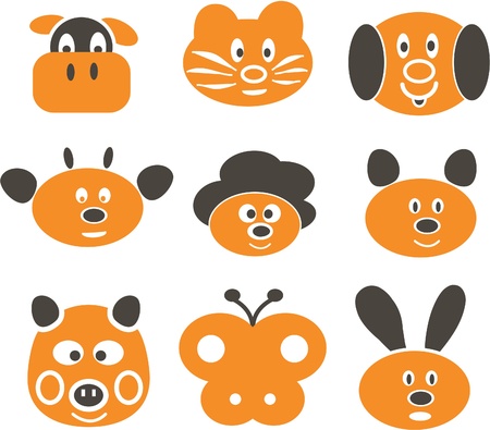 animals cute signsのイラスト素材