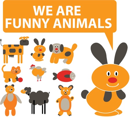animals cute signsのイラスト素材