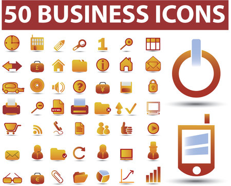 50 top business signsのイラスト素材