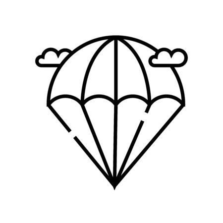 Aeronautics line icon, concept illustration, outline symbol, vector sign, linear symbol.のイラスト素材