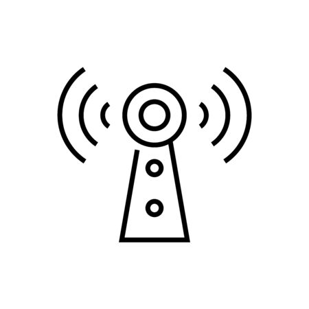 Alarms line icon, concept sign, outline vector illustration, linear symbol.のイラスト素材