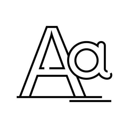 Alphabet line icon, concept sign, outline vector illustration, linear symbol.のイラスト素材