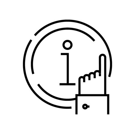 High technologies line icon, concept illustration, outline symbol, vector sign, linear symbol.のイラスト素材